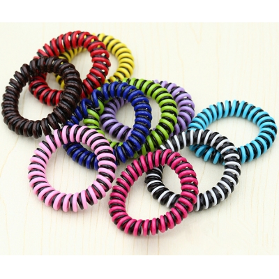 Korean style two-color large durable telephone wire hair band